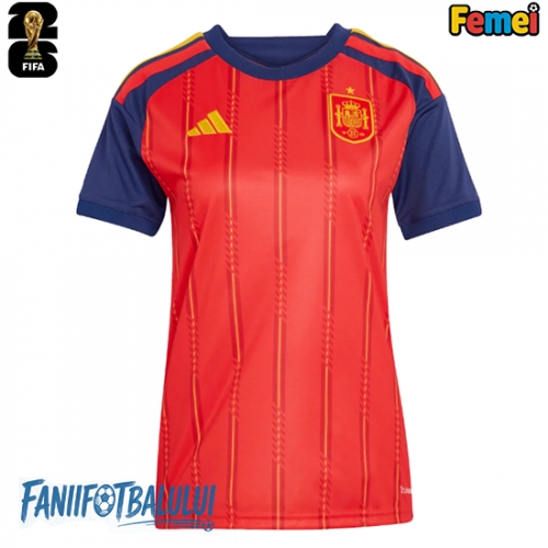 Spania Echipament de Fotbal Replică Mondial 2026 Femei Acasa Spania Echipament de Fotbal Replică Mondial 2026 Femei Acasa